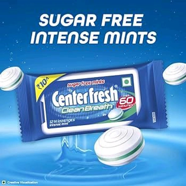 Center Fresh Clean Breath 12N Lozenges Intense Mint 3.6g